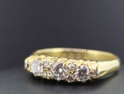  GORGEOUS EDWARDIAN DIAMOND 18 CARAT GOLD GYPSY RING