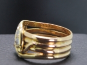 GORGEOUS 18 CARAT GOLD DIAMOND DOUBLE SNAKE RING DATED 1908