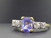 ENCHANTING SAPPHIRE AND DIAMOND 18 CARAT GOLD RING