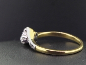 BEAUTIFUL EDWARDIAN DIAMOND CLOVER TRILOGY 18 CARAT GOLD RING