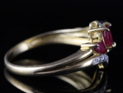  ROMANTIC RUBY AND DIAMOND 9 CARAT GOLD RING