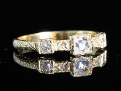 Georgian Diamond 18ct Gold Ring