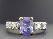 ENCHANTING SAPPHIRE AND DIAMOND 18 CARAT GOLD RING