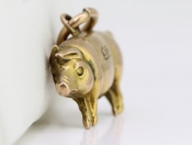 GORGEOUS MATURE 9 CARAT GOLD PIG CHARM/PENDANT