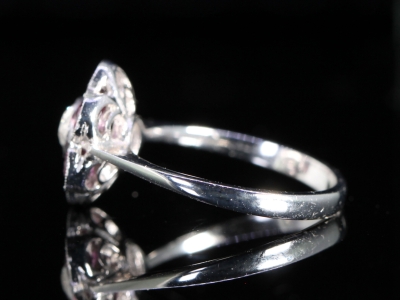 Edwardian Diamond and Natural Ruby 18ct Gold Cluster Ring