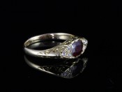 SPECTACULAR GENUINE EDWARDIAN BURMESE RUBY AND DIAMOND 18CT RING