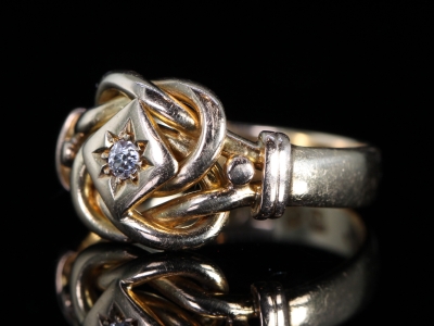 Edwardian 18ct Diamond ‘Lovers Knot’ Ring 