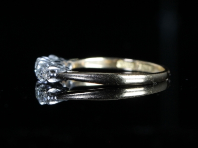 Art Deco Five Stone Diamond 18ct Gold and Platinum Ring