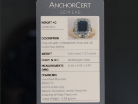 LATE ART DECO RECTANGULAR SAPPHIRE AND DIAMOND 18 CARAT GOLD AND PLATINUM RING