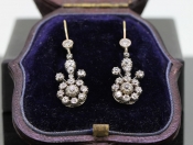 STUNNING GEORGIAN DIAMOND EARRINGS