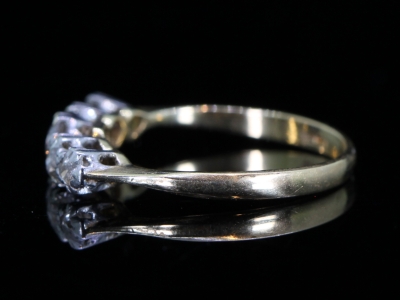 Art Deco Five Stone Diamond 18ct Gold Ring