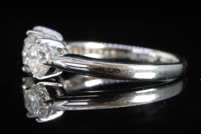  Vintage Diamond 18ct Gold Trilogy Ring