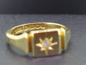 LOVELY EARLY ART DECO/EDWARDIAN 1940s 18 CARAT YELLOW GOLD DIAMOND RING