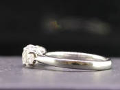  BEAUTIFUL DIAMOND TRILOGY PLATINUM RING