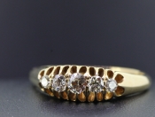 WONDERFUL EDWARDIAN DIAMOND 18 CARAT GOLD GYPSY RING