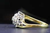 FABULOUS 18 CARAT GOLD DIAMOND CLUSTER COCKTAIL RING