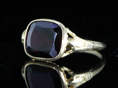 Edwardian Garnet 18ct Gold Ring