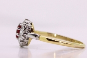STUNNING RUBY AND DIAMOND PLATINUM AND 18 CARAT GOLD RUBY 