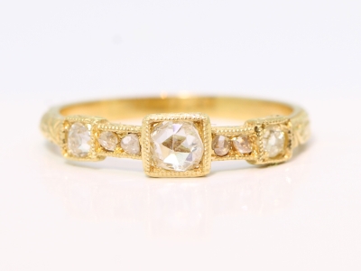 Georgian Diamond 18ct Gold Ring