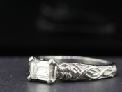  STUNNING DIAMOND CELTIC KNOT PLATINUM ENGAGEMENT RING