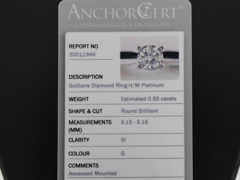 Elegant diamond solitaire platinum engagement ring