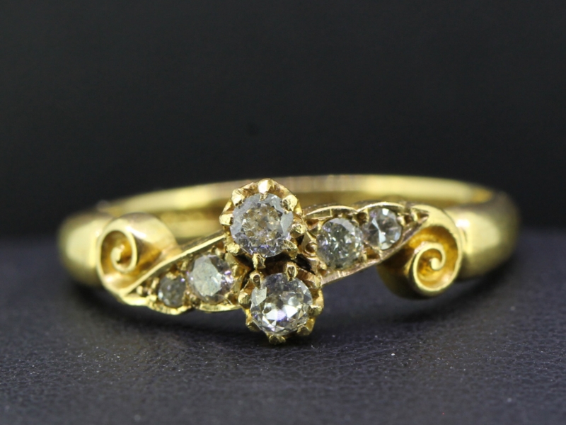 Gorgeous edwardian diamond 18 carat gold ring