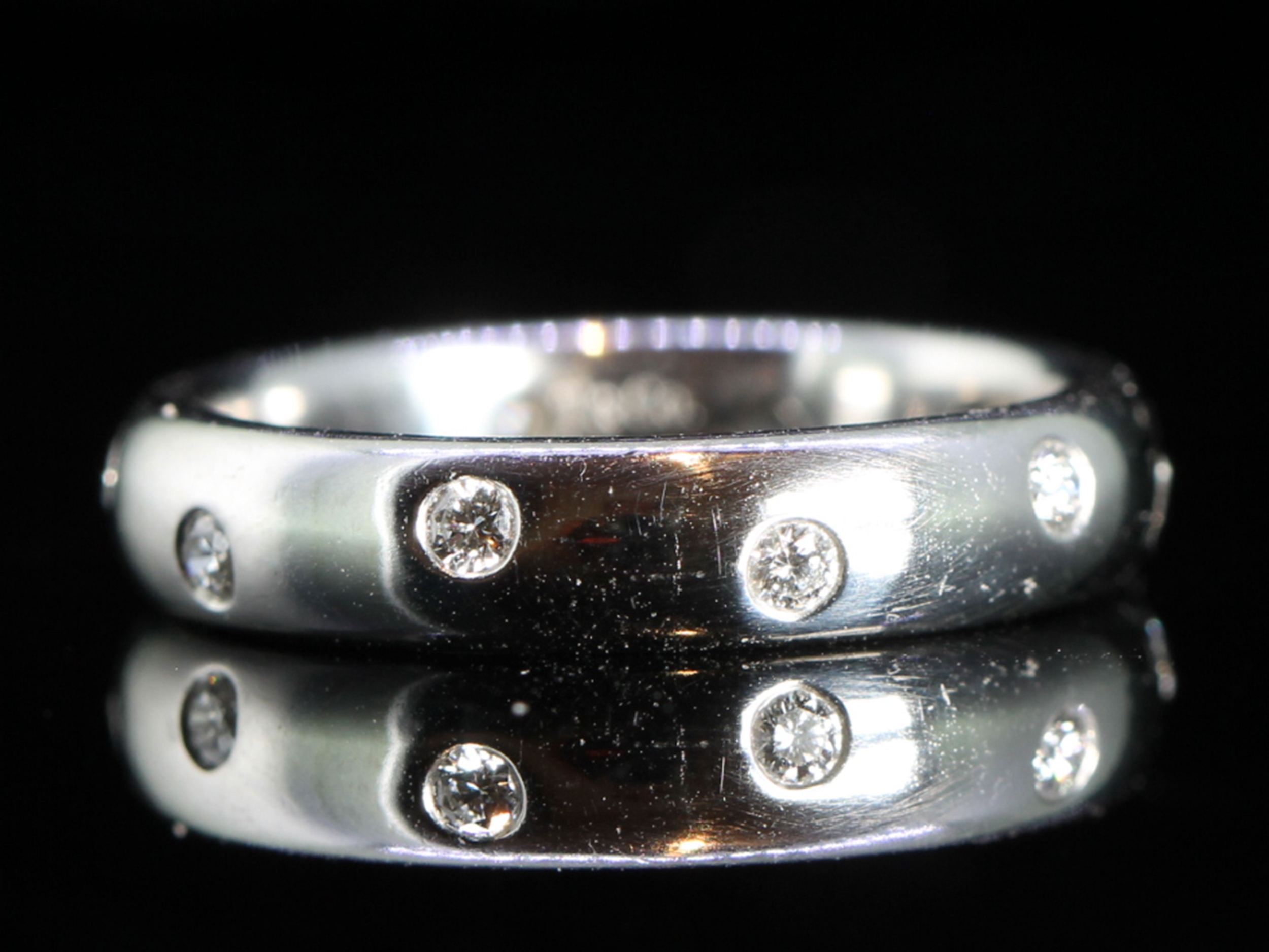 Vintage tiffany & co diamond platinum band