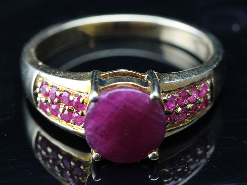  wonderful ruby solitaire 9 carat gold ring