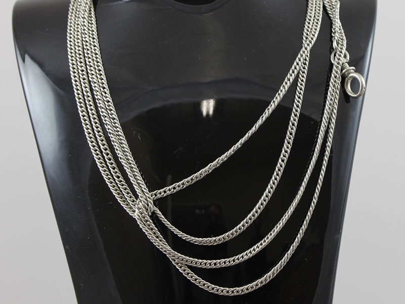 Lovely victorian silver guard chain 