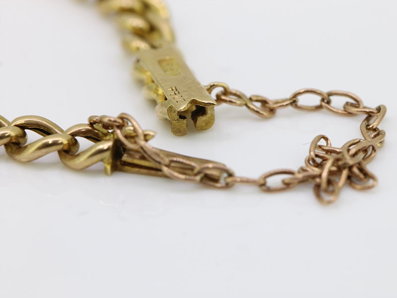 Beautiful edwardian 15 carat gold sapphire and diamond bracelet