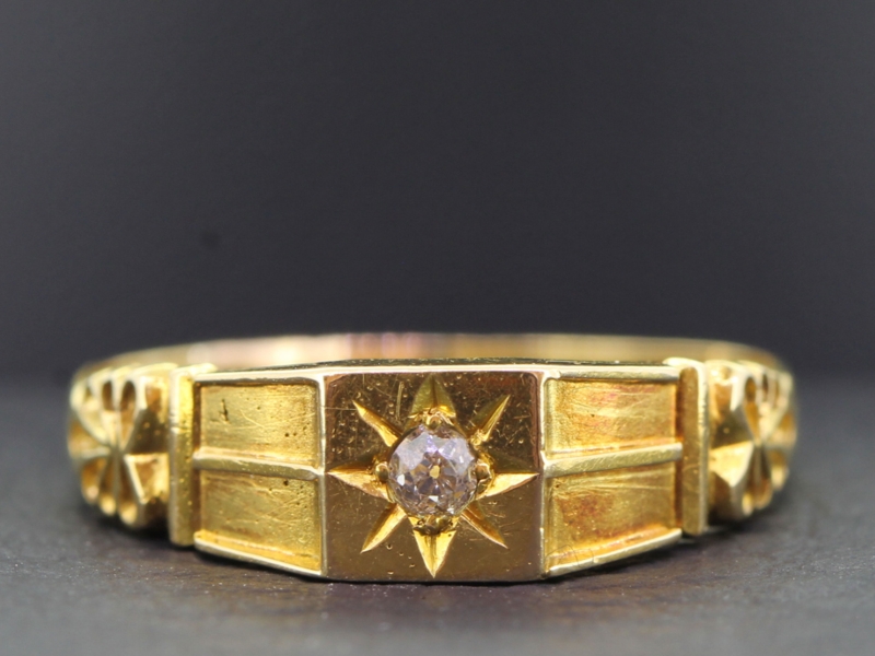 Victorian 18 carat gold diamond band