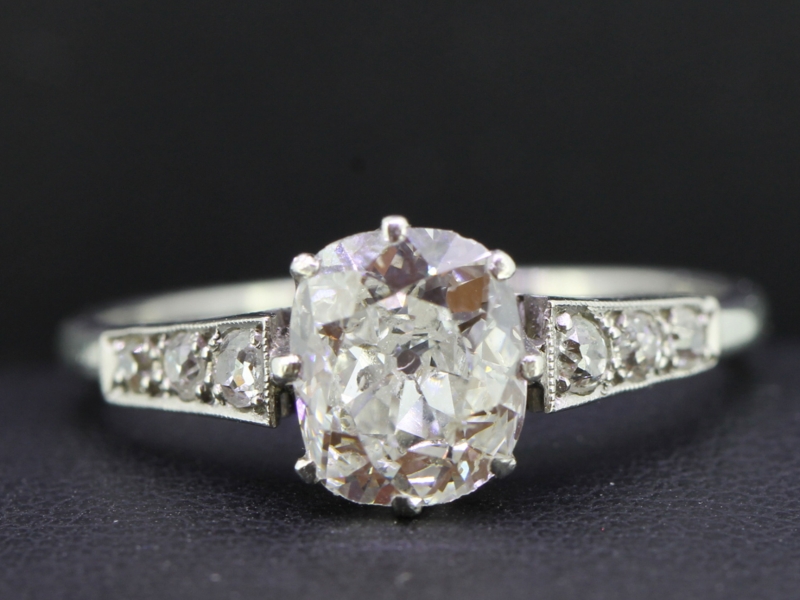  breathtaking art deco diamond platinum engagement ring