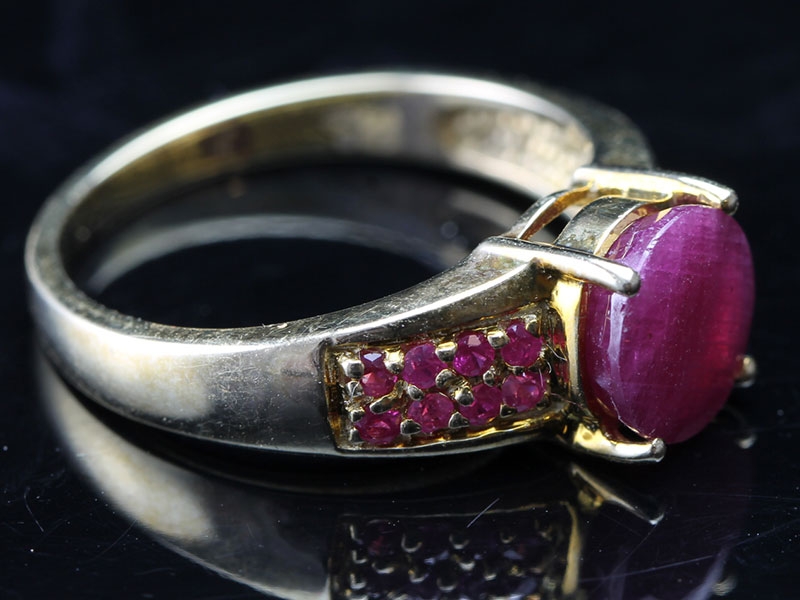  wonderful ruby solitaire 9 carat gold ring