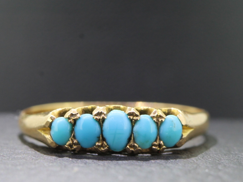  fabulous victorian turquoise 15 carat gold ring