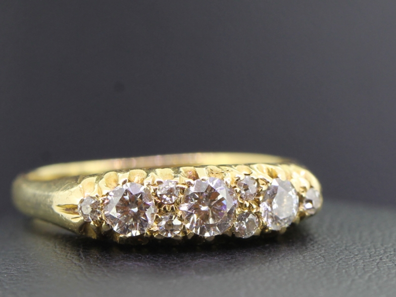  gorgeous edwardian diamond 18 carat gold gypsy ring