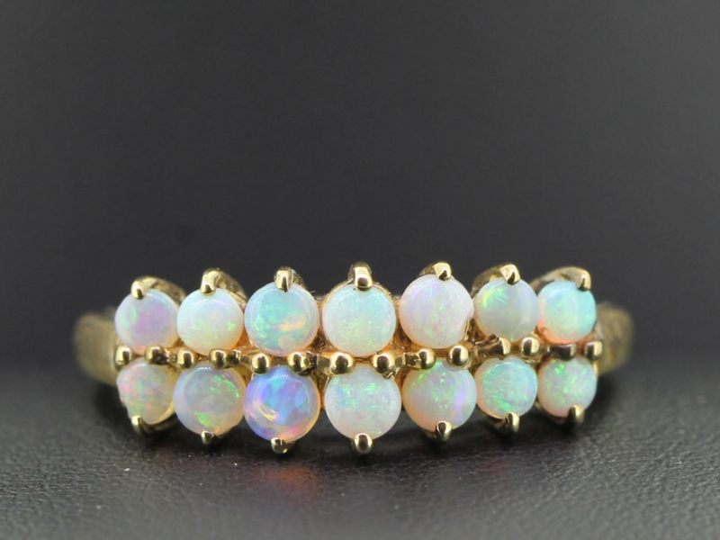  magical opal 9 carat gold dress/cocktail ring