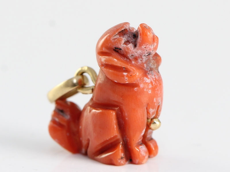 Sweet coral dog charm/pendant