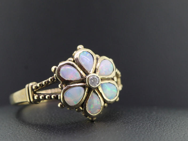 Deep Blue Australian Opal Ring, Periwinkle Opal Ring, Blue Opal Jewelry,  Periwinkle Blue Opal, Blue Opal Ring, Unique Blue Opal Ring, PYOS - Etsy UK