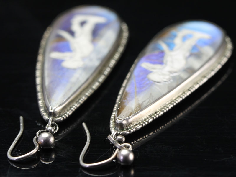 Stunning butterfly earrings circa 1920's