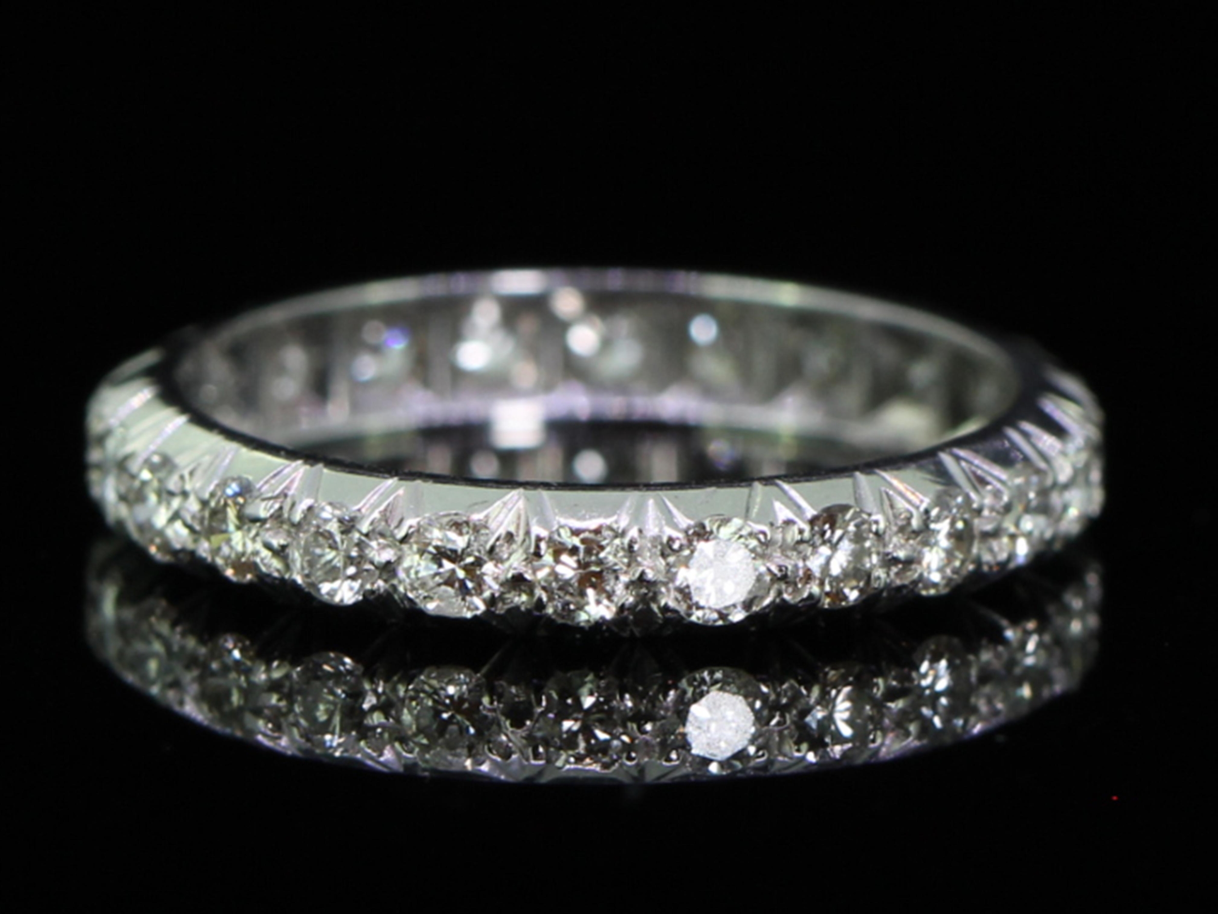 Romantic 18 carat gold diamond full eternity ring