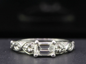  STUNNING DIAMOND CELTIC KNOT PLATINUM ENGAGEMENT RING