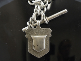 WONDERFUL SILVER DOUBLE ALBERT AND MEDAL
